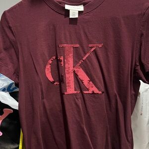 Calvin Klein sequin logo top